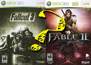 Fallout3, Fable 2 360 boxes