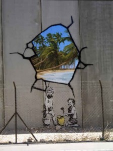 Banksy on the West Bank Barrier, Palestine